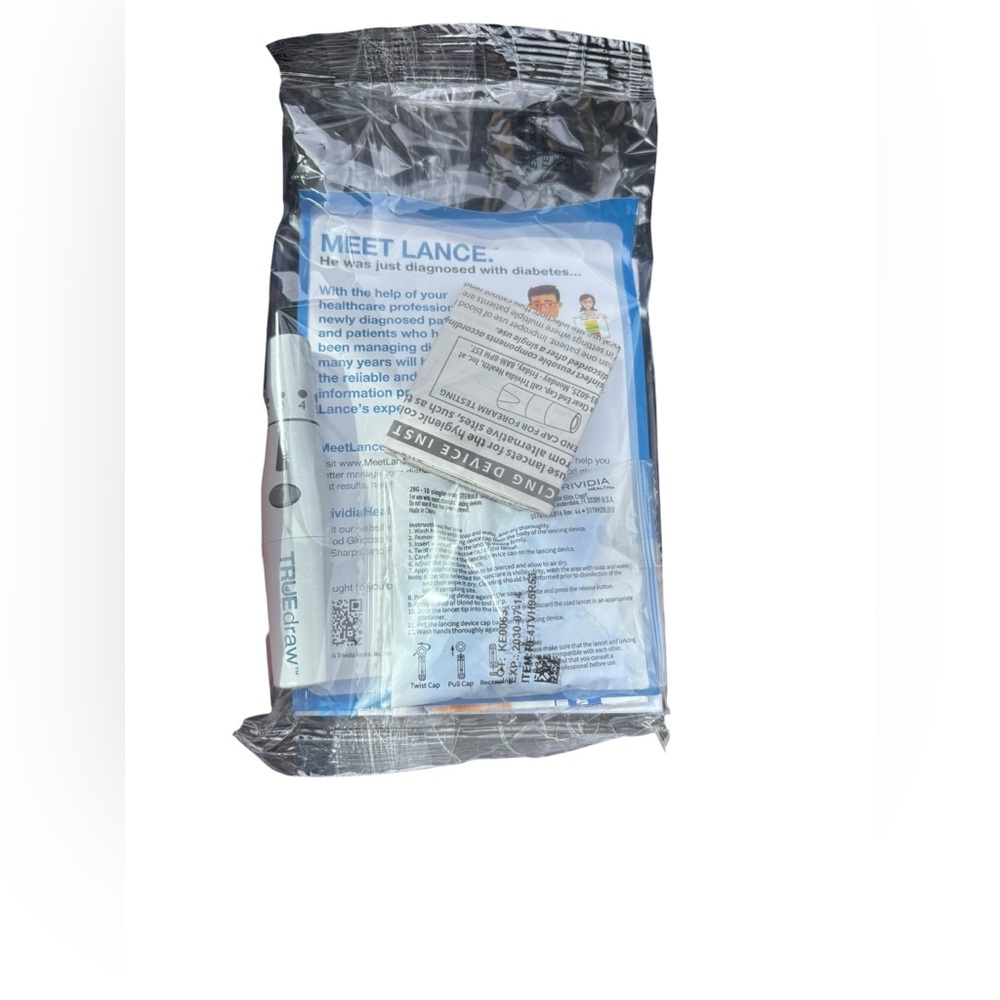 NEW Trividia Health TRUEdraw Lancing Device Kit Lancets (10), Lancing Device